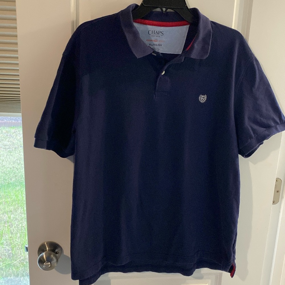 Chaps men’s XL navy blue polo collared shirt
